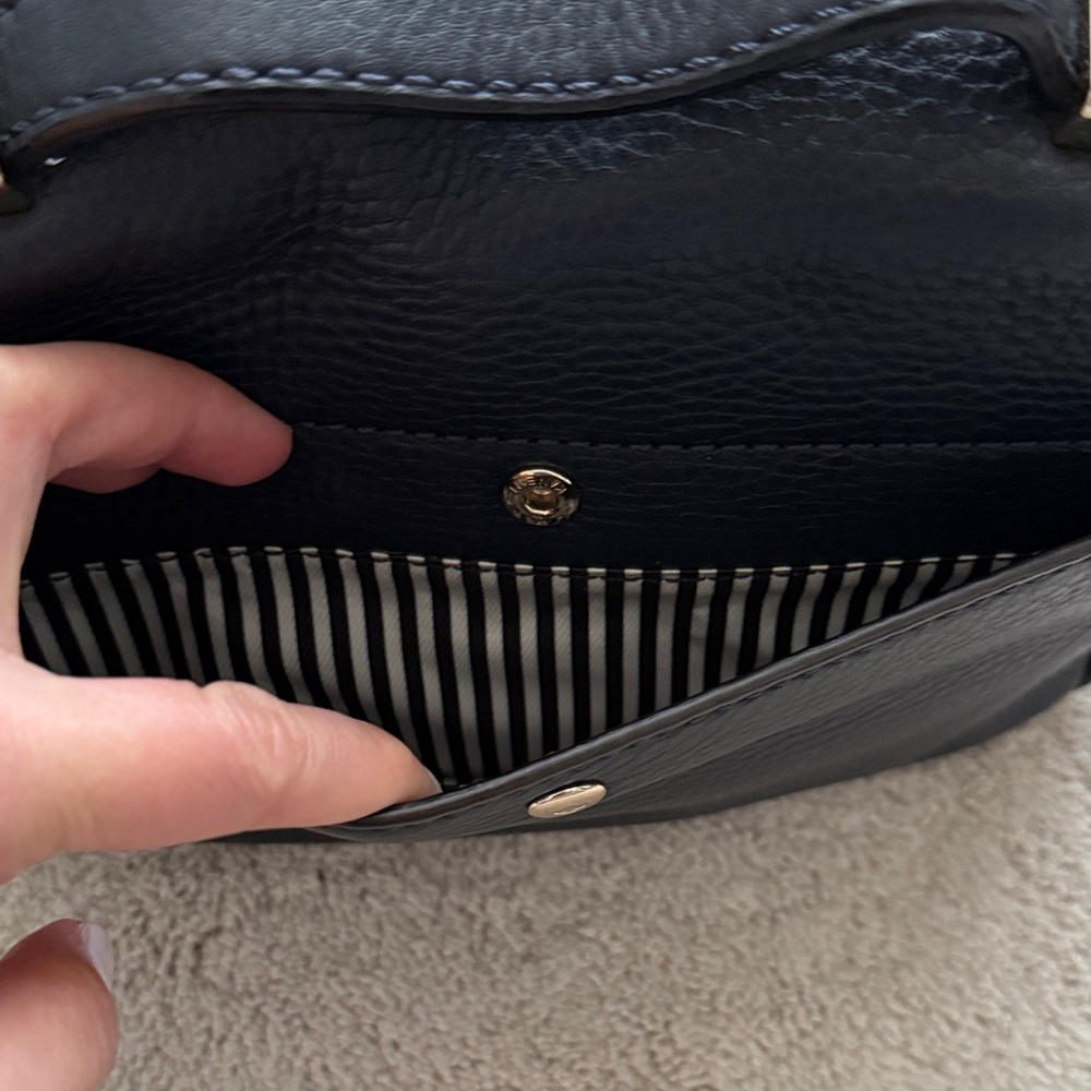 Kate Spade Navy Leather Satchel Bag - Picture 5 of 12